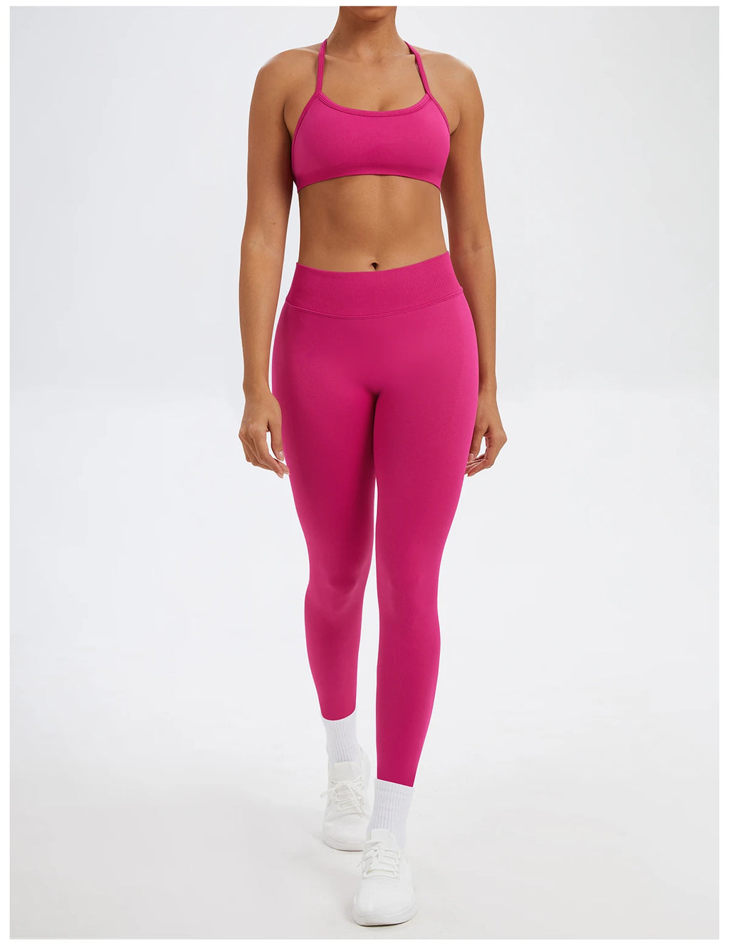 Ensemble Sport Femme 2 Pièces Sans Coutures – Top & Legging Yoga