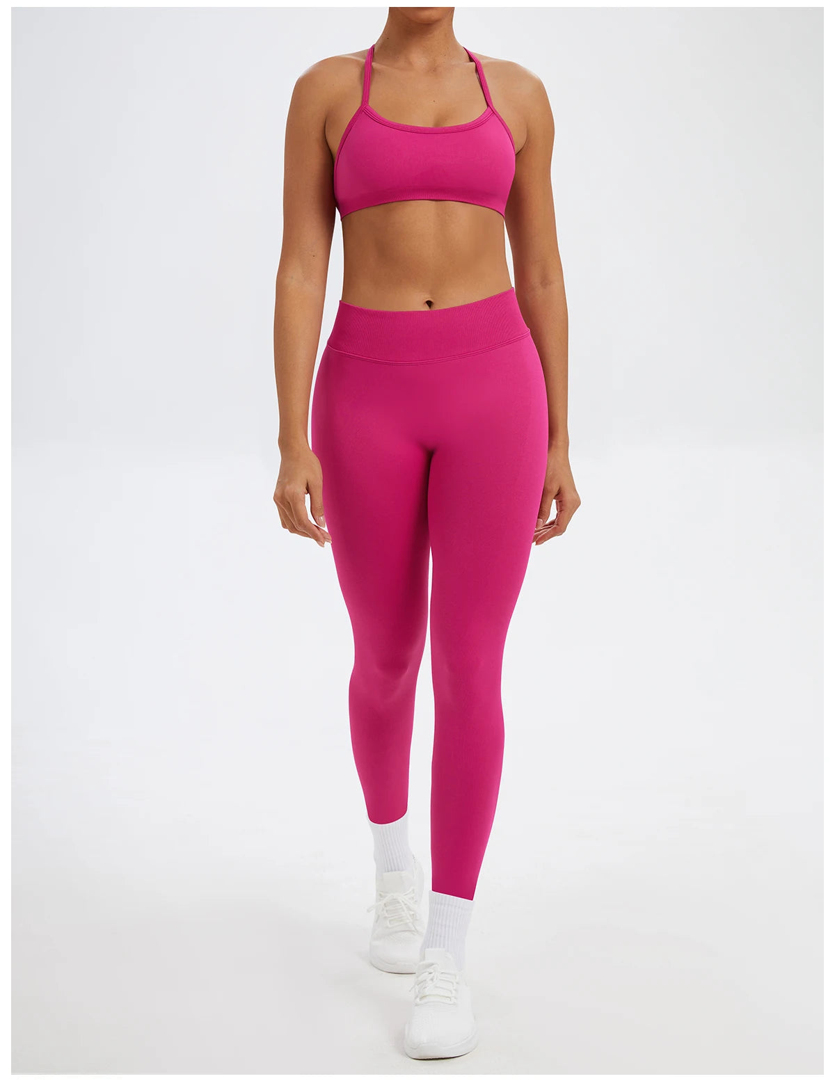 Ensemble Sport Femme 2 Pièces Sans Coutures – Top & Legging Yoga