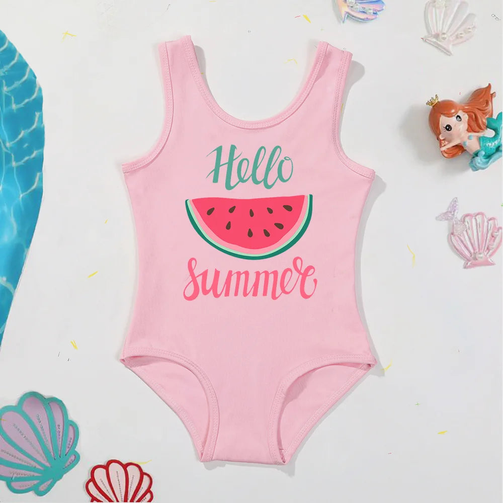 Maillot de Bain Fille Une Pièce Motif Pastèque - Hello Summer