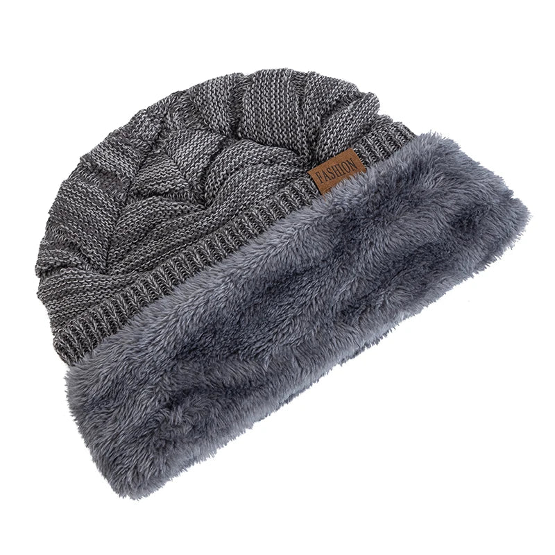 Bonnet Hiver Mixte Slouchy Doublé Polaire - Tricot Chaud Casual Unisexe
