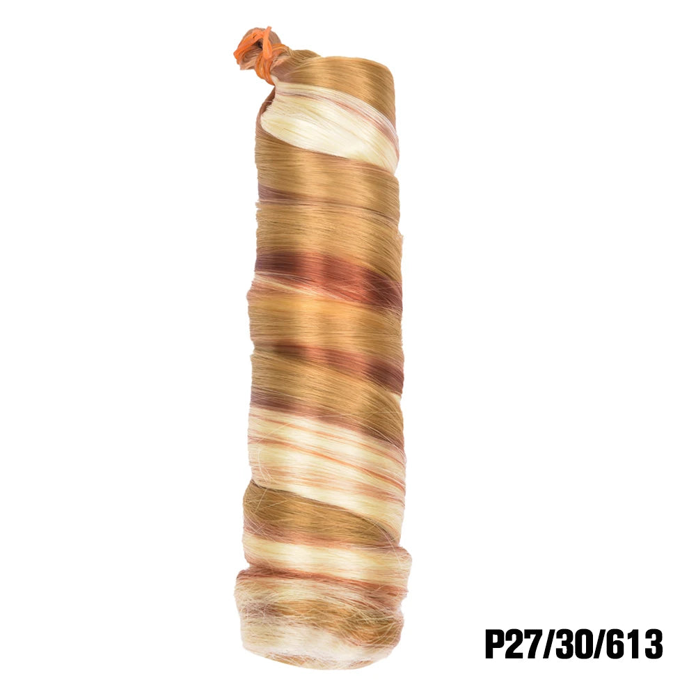Extension Tresses French Curls Pré-Étirées - Mèches Synthétiques Loose Wave Spiral Curl Haute Température Ombré