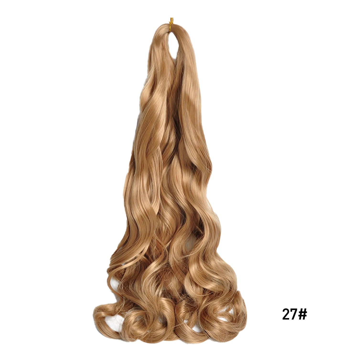 Extension Tresses French Curls Pré-Étirées - Mèches Synthétiques Loose Wave Spiral Curl Haute Température Ombré
