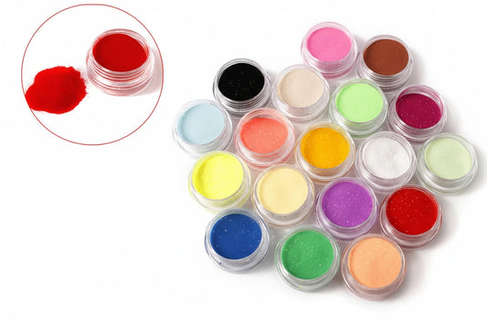 Lot 12 Couleurs Poudre Sculptée Acrylique - Poudre Cristal Liquide Cristal Manucure Paillettes Nail Art 3D Décoration Builder Polymère