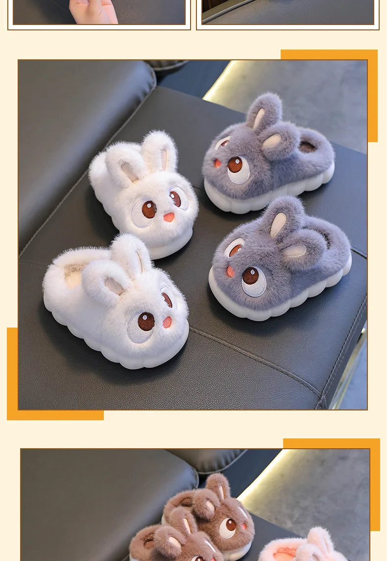 Chaussons Lapin Enfant Fourrés Hiver