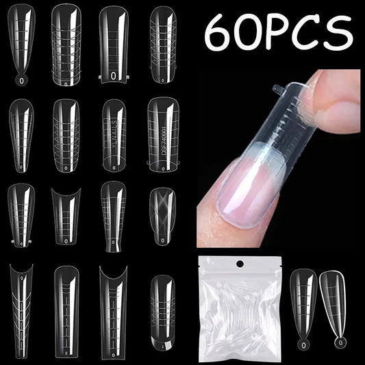 Lot 24pcs Faux Ongles Coffin Gel Souple - Capsules Press On Acrylique UV Extension Ovale Amande Sculptés Manucure