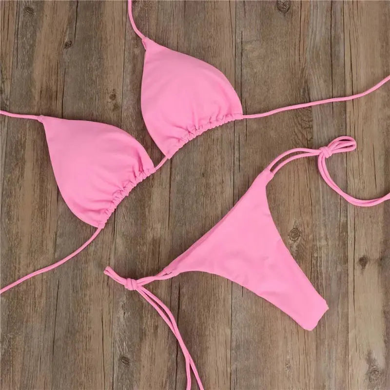 Bikini Femme Sexy Push-Up Été - Maillot 2 Pièces String Plage Beachwear