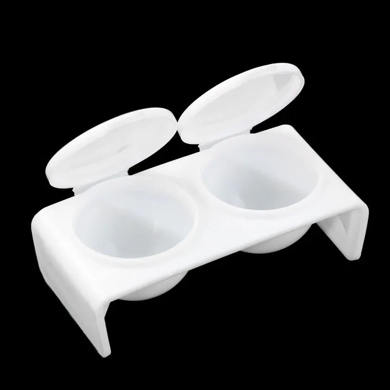 Godet Dappen Double Liquide Acrylique Tasse Nail Art Pigment Holder Monomère Nettoyage Pinceaux Manucure Outil