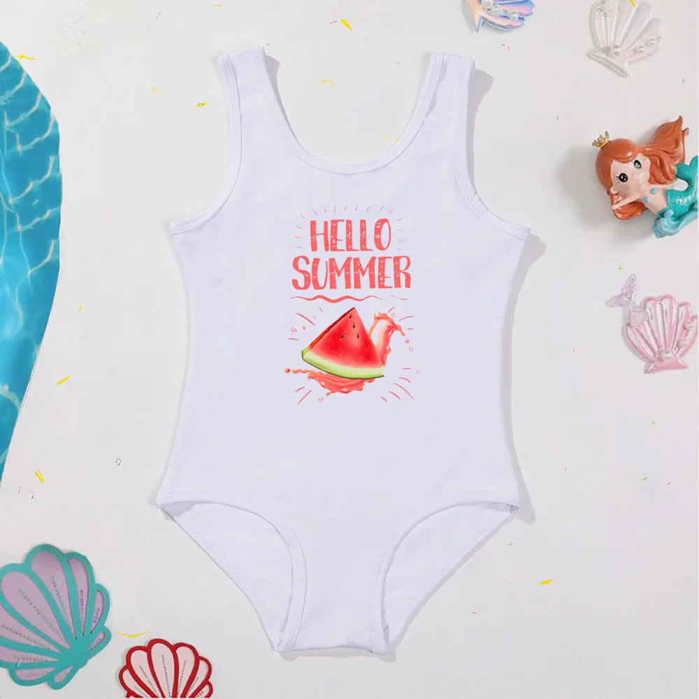 Maillot de Bain Fille Une Pièce Motif Pastèque - Hello Summer