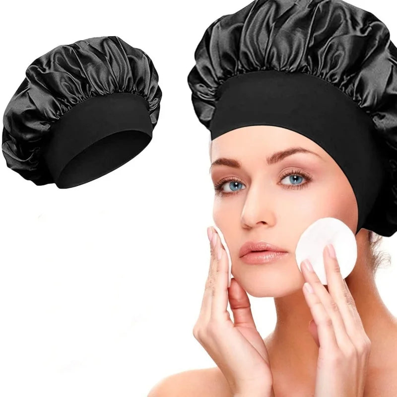 Set 3pcs Accessoires Cheveux Bouclés - Brosse Mousse Sculptante Peigne Démêlant Aiguilles Acier Bonnet Nuit Satin