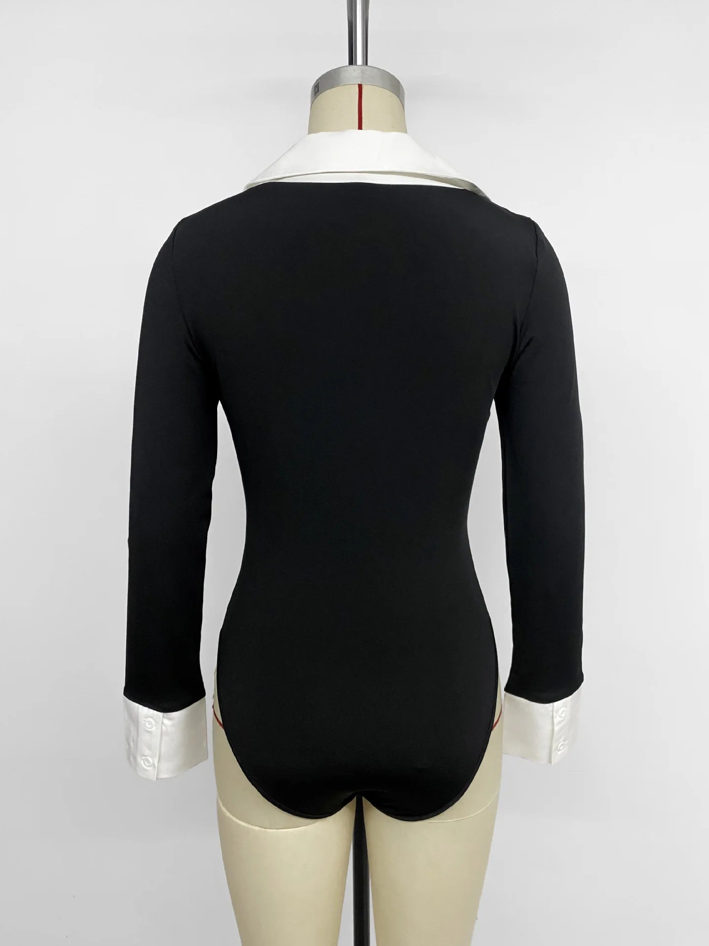 Elegant Long Sleeve Bodysuit - Slim Fit Women's Top 2025