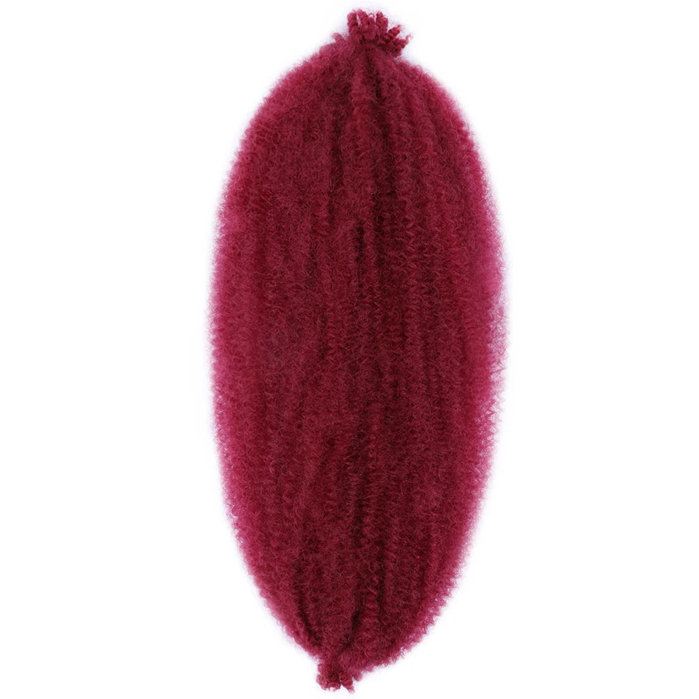 Extension Crochet Afro Kinky Curly Marley Braid 16/24 Pouces - Mèches Tresses Synthétiques Afro Curl pour Femmes