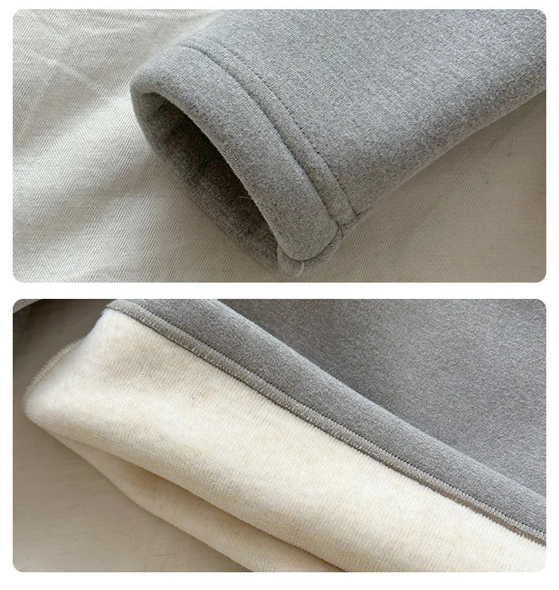 Sweat à Capuche Fille Automne Hiver - Col Montant Zippé Couleur Unie