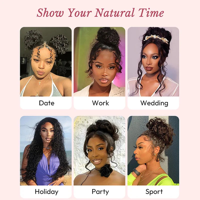 Perruque 360 Full Lace Invisible Deep Wave - Cheveux Naturels Brésiliens Lace Frontal 13x4 HD 40 Pouces