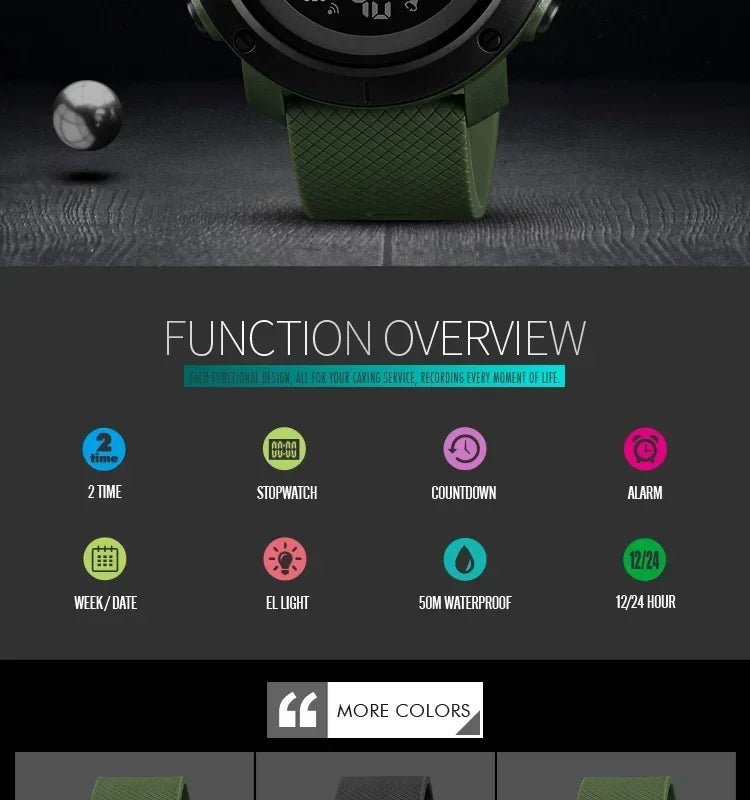 Montre Sport Homme SKMEI 1426 - Digitale Waterproof 5Bar Alarme