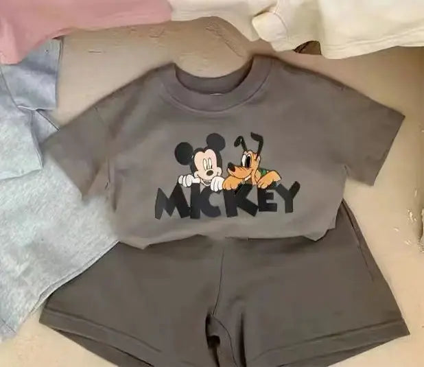Ensemble Enfant Mickey Disney 2 Pièces Été - T-Shirt + Short Unisexe