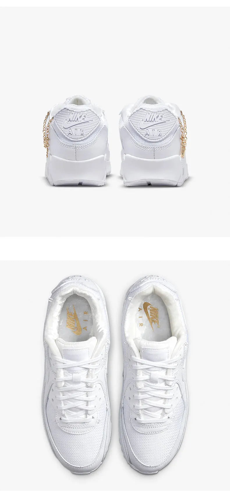 Nike Air Max 90 PRM Femme DH0569-100 - Sneakers Casual Authentiques Premium