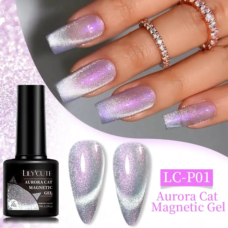 Gel Extension Ongles Paillettes LILYCUTE 15ml - Vernis Semi-Permanent UV Construction Nail Art