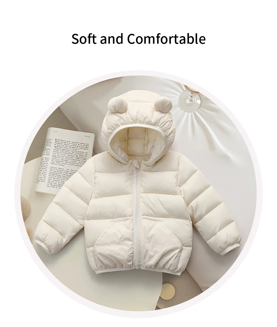 Veste à Capuche Enfant Automne Hiver 2025 - Parka Chaude Zippée Poches Garçon Fille