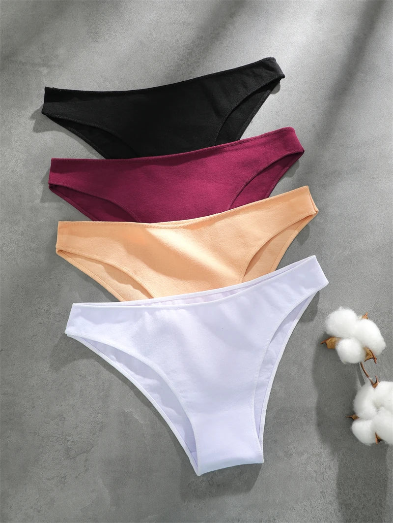 Culottes Femme FINETOO Lot 6 Pièces - Coton Sans Couture Respirantes Taille Basse