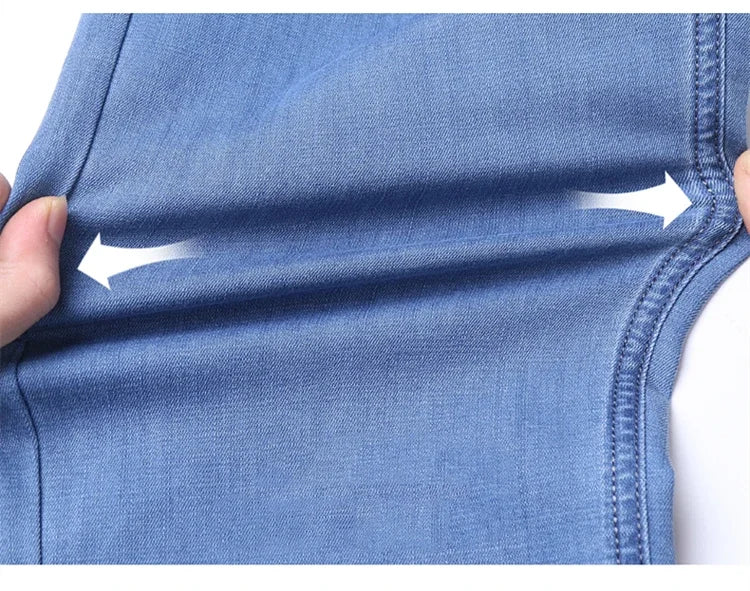 Jean Denim Léger Homme - Bleu Stretch Coton Printemps Été