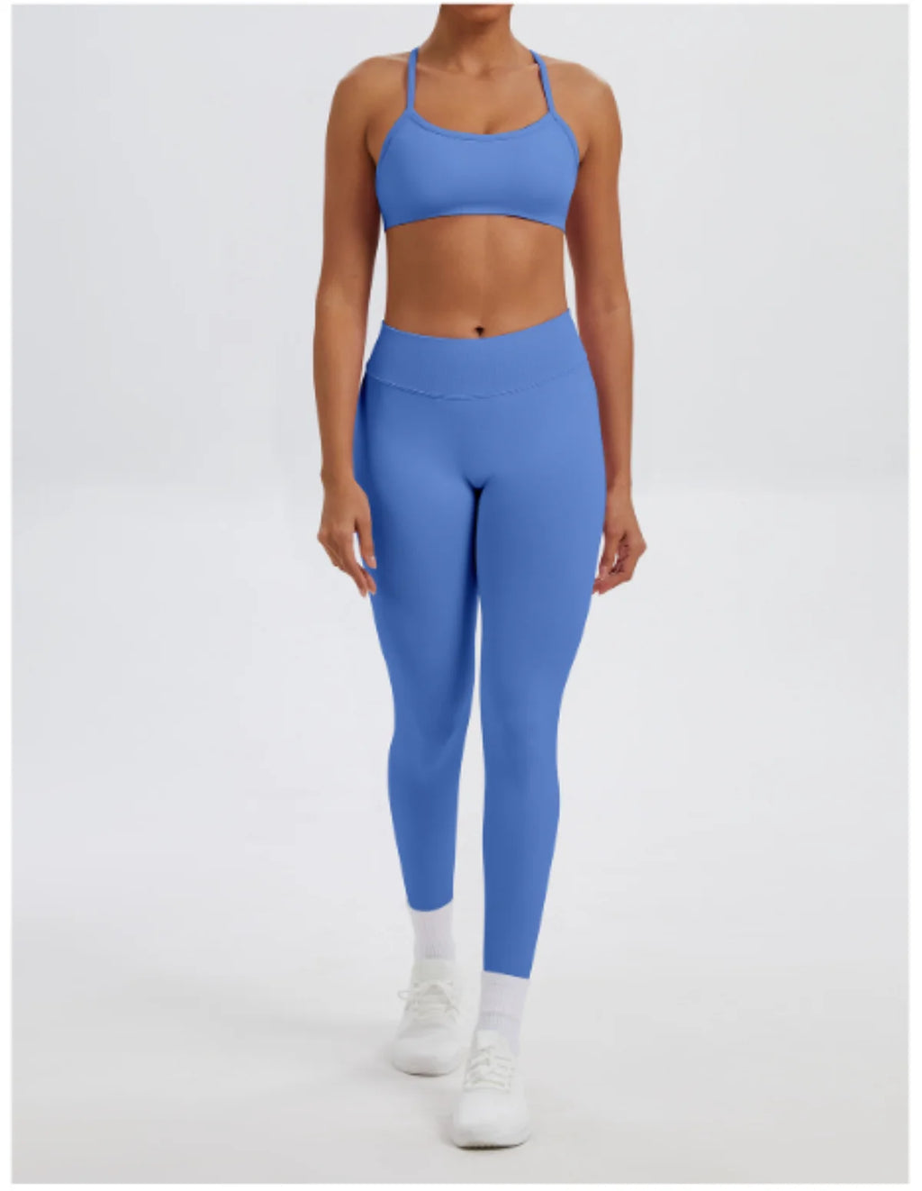 Ensemble Sport Femme 2 Pièces Sans Coutures – Top & Legging Yoga