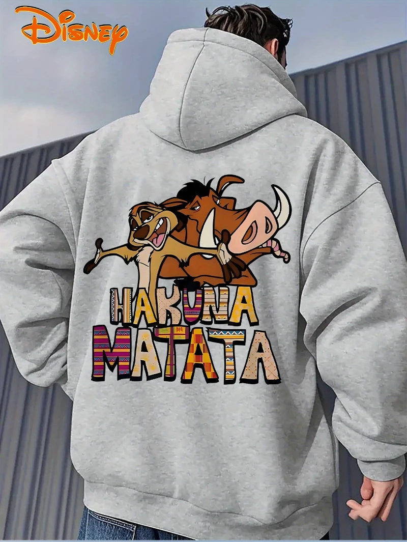 Sweat à Capuche Disney Hakuna Matata - Cartoon Loose Casual Automne Hiver Unisexe