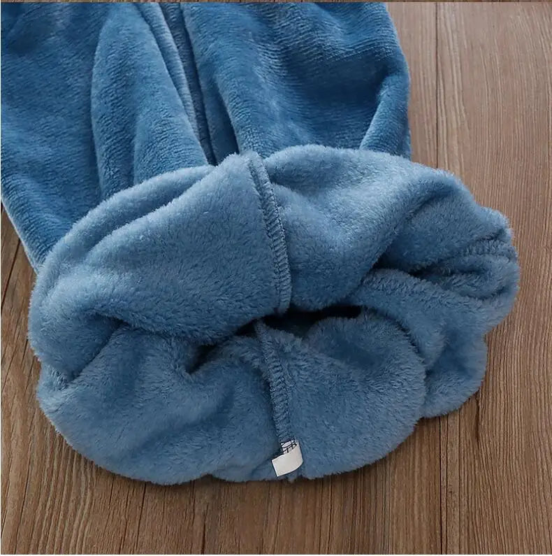 Boys & Girls Coral Fleece Pajama Set - Thick Velvet Winter Sleepwear