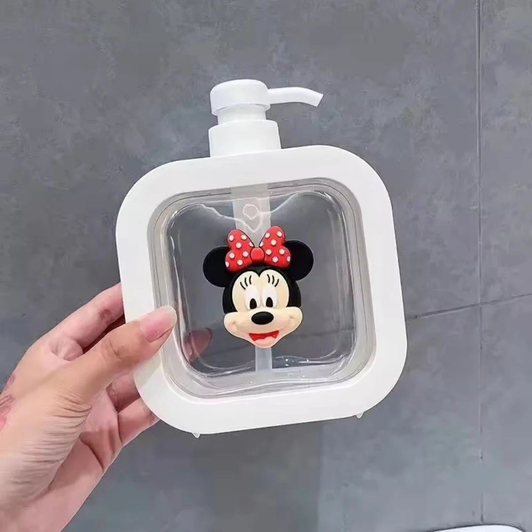 Distributeur Savon Disney Mickey Minnie - Pompe Rechargeable 250ml Salle de Bain