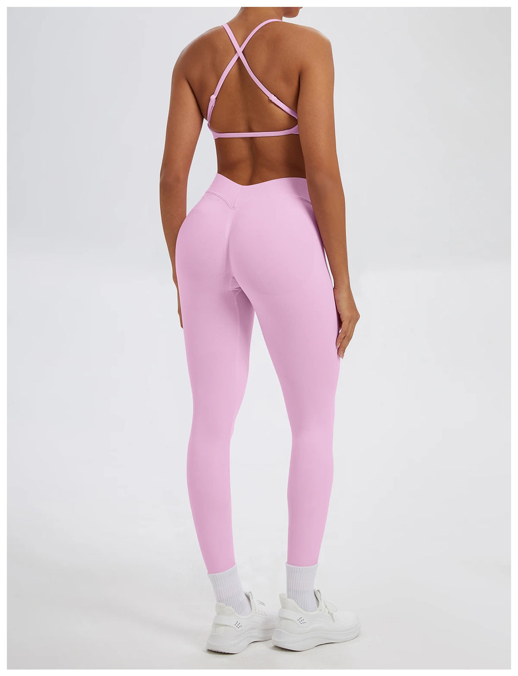 Ensemble Sport Femme 2 Pièces Sans Coutures – Top & Legging Yoga