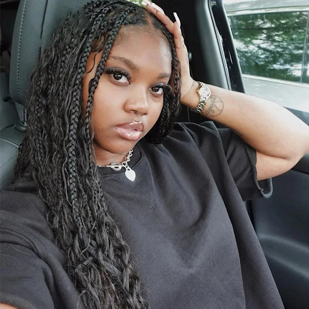 2 Bundles Mèches Cheveux Humains Tressage Boho Braids - 14 Pouces 100g Brésiliens Deep Wave Vrac