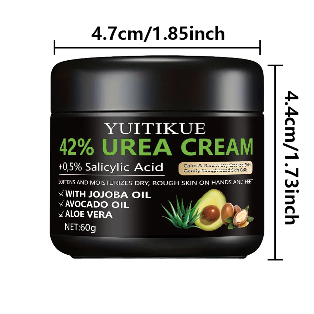 Crème Pieds Urée 30% - Réparation Talons Fendillés Exfoliation Peau Morte Hydratant Adoucissant