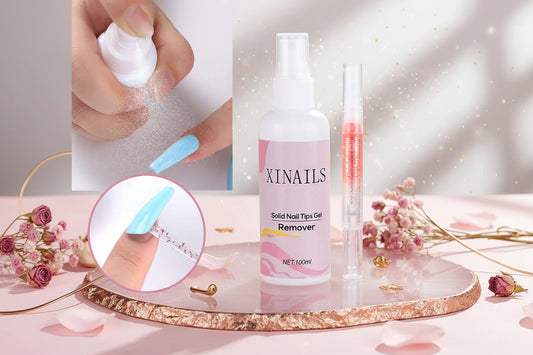 Dissolvant Gel Ongles Solide 100ml - Liquide Ramollissement Rapide Retrait Press On Nails Huile Nutritionnelle Soin Manucure Sans Danger