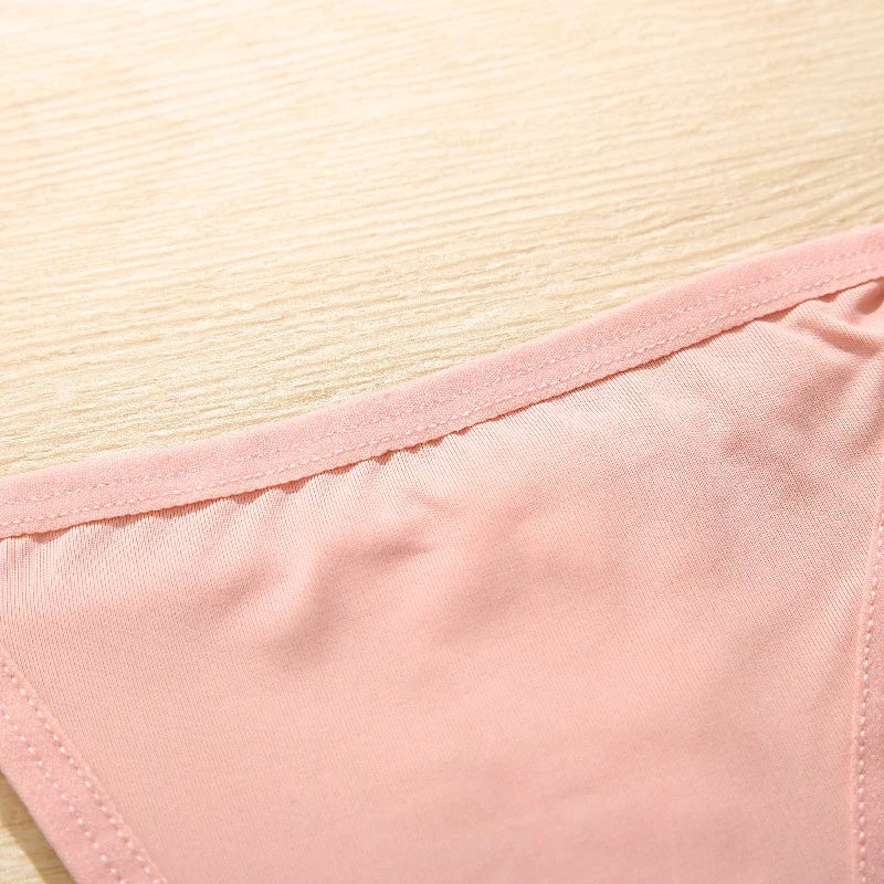 Lot 6 Culottes Coton Femme - Strings Taille Basse Sans Couture | Lingerie Sexy Respirante
