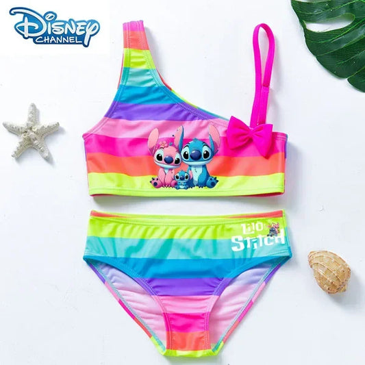 Maillot de Bain Fille Lilo & Stitch 2 Pièces - Tankini avec Nœud