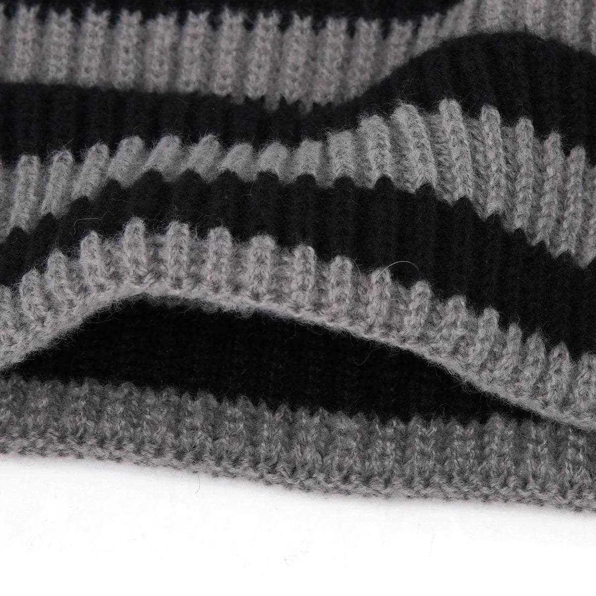 Bonnet Oreilles Chat Étoiles Rayures YK2 - Bonnet Hiver Femme Fille Petit Diable Tricoté Party