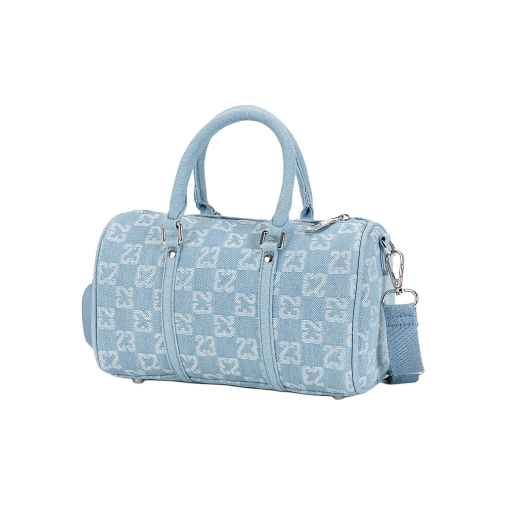 Jordan Polyester Bowling Bag, Crossbody Handbag Medium Unisex Denim Blue JD2623116AD-002