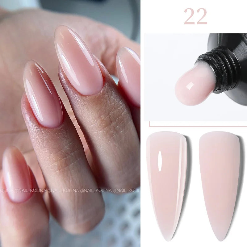 Gel Extension Ongles Paillettes LILYCUTE 15ml - Vernis Semi-Permanent UV Construction Nail Art