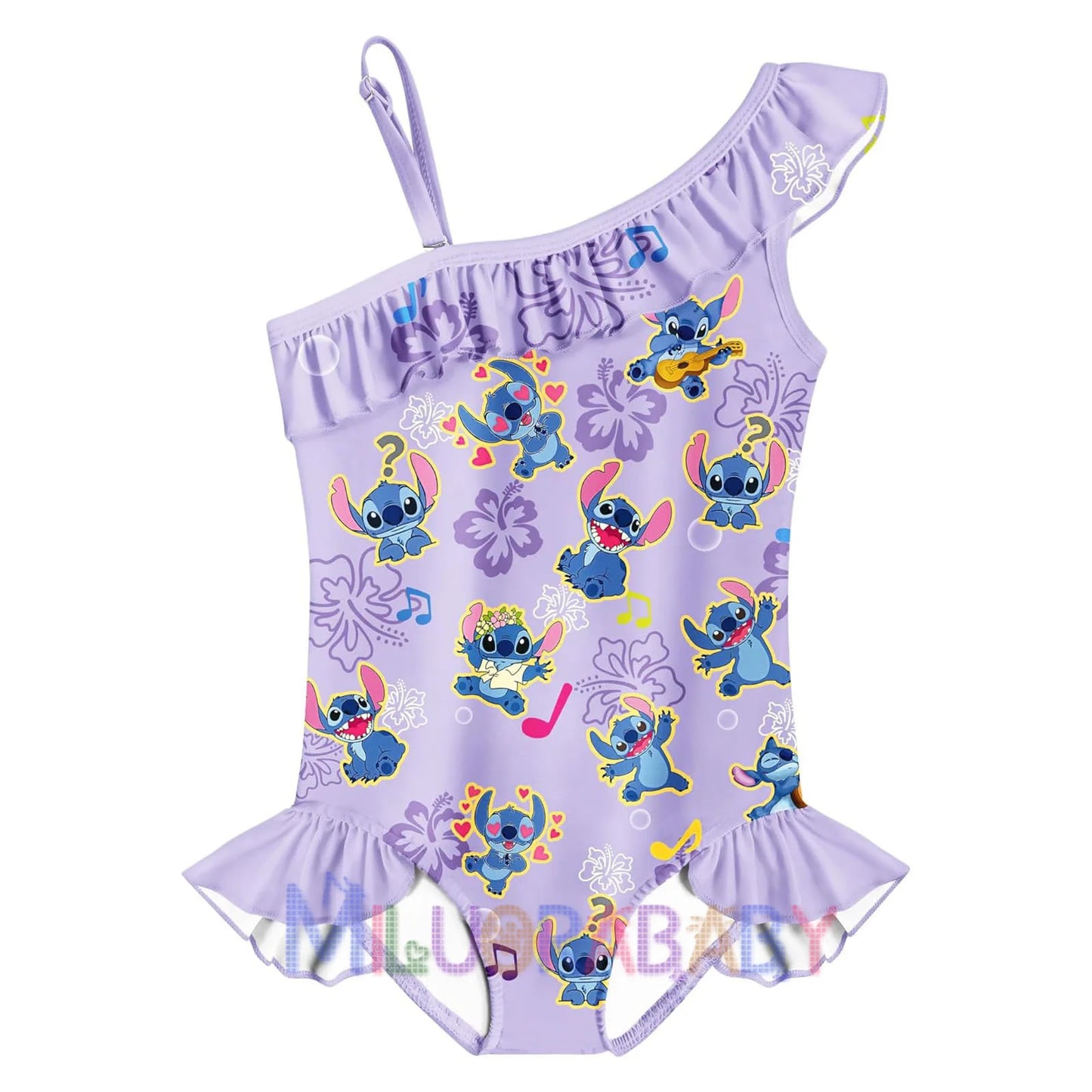Maillot de Bain Fille Lilo & Stitch Une Pièce Bleu - 1-16 ans
