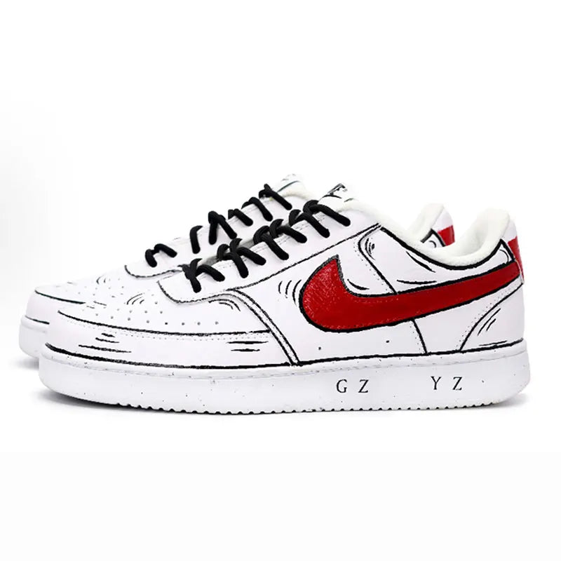 Sneakers Nike Court Vision 1 Custom Graffiti Anime Homme – Skate Basse