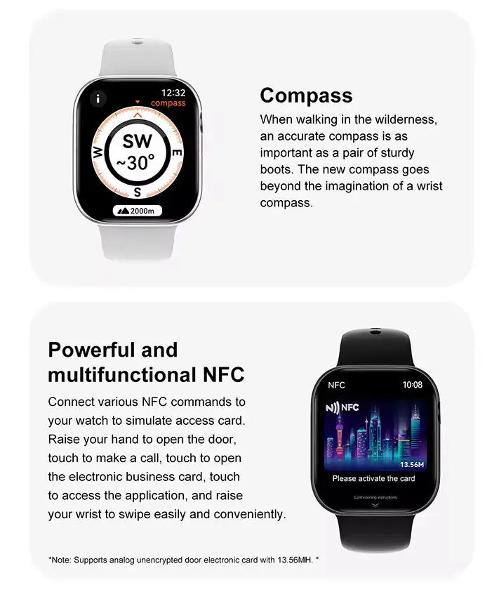 Montre Connectée GPS Series 10 - Smartwatch Bluetooth Étanche NFC Musique Vidéo Android iOS