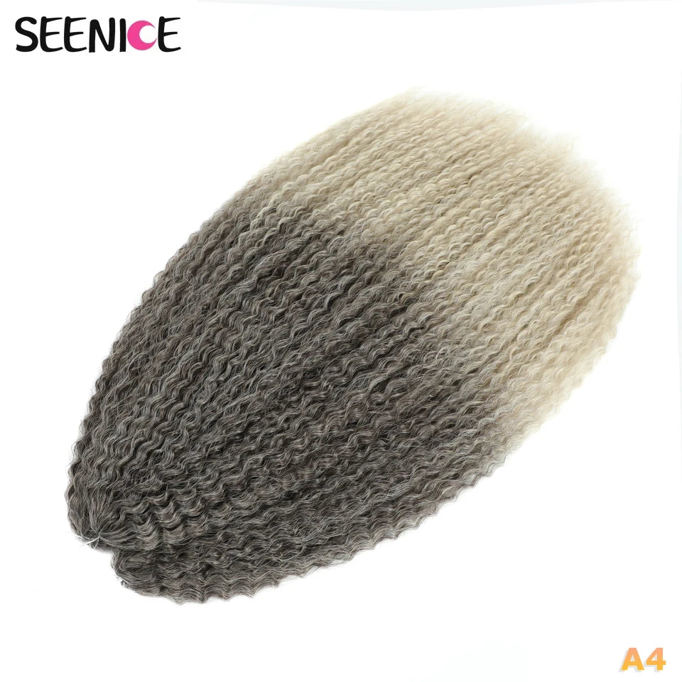 Extension Crochet Brazilian Braids Afro Curls - Mèches Tresses Synthétiques Kinky Curly Africaines Ombré Rose pour Femmes