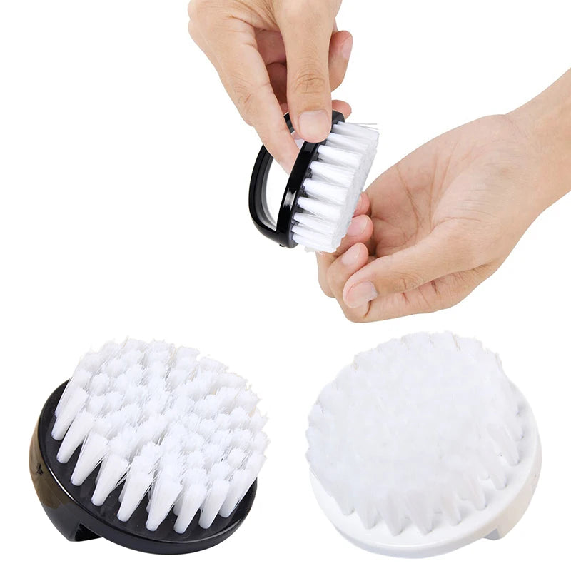 Brosse à Ongles Ronde Plastique Portable - Douce Nail Art Pédicure Nettoyage Poussière Lime Voyage Déplacement