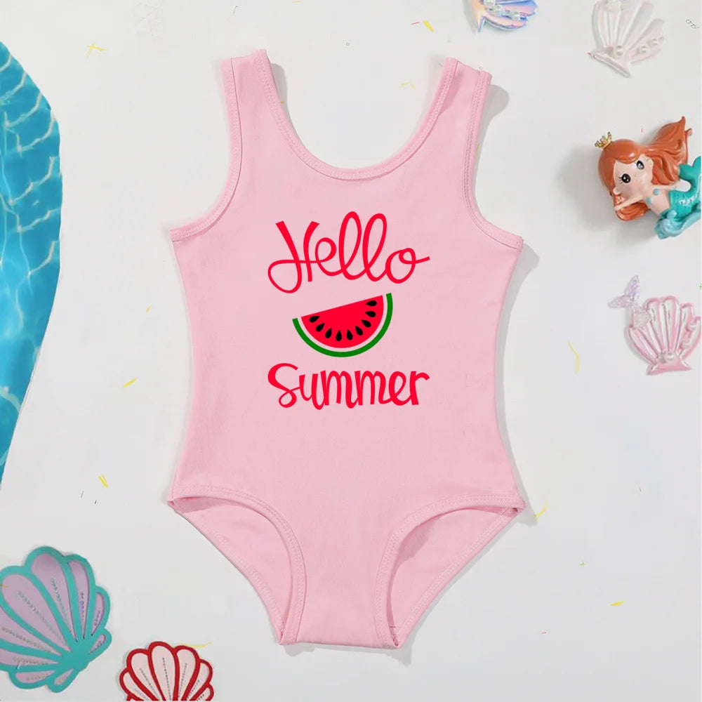 Maillot de Bain Fille Une Pièce Motif Pastèque - Hello Summer