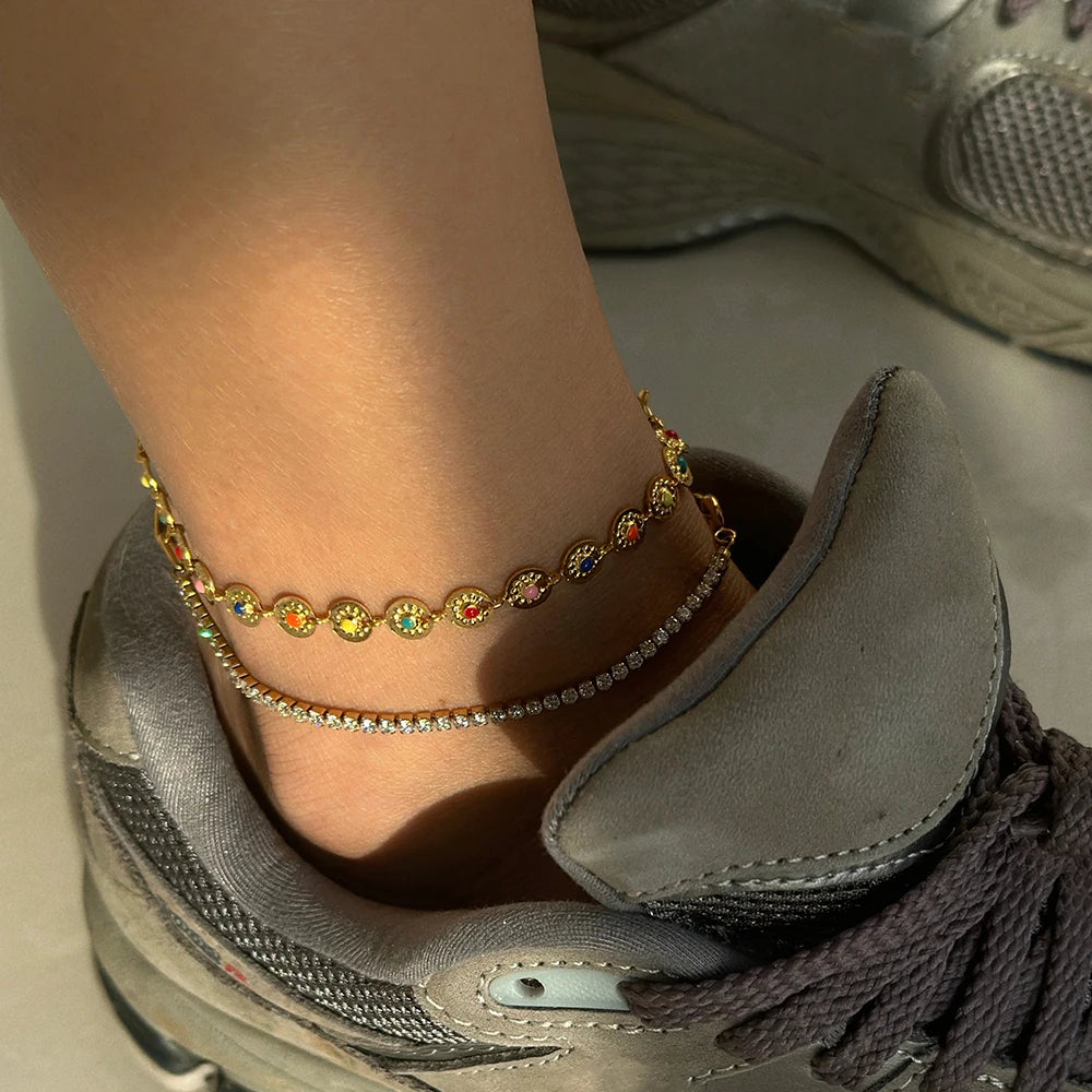 Chaîne Taille Fleur Pompon Or 18K - Belly Chain Acier Inoxydable Sexy Bikini Plage Été