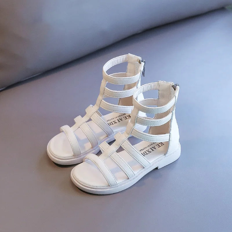 Sandales Fille Été Romaines Légères - Chaussures Plates Semelle Souple Confort Antidérapant Princesse