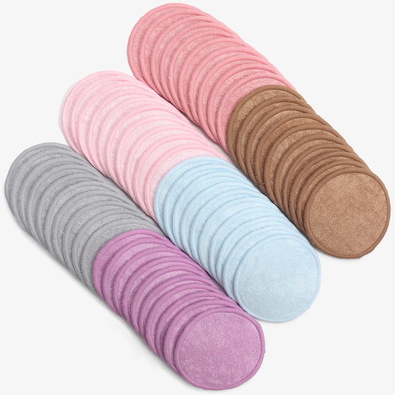 Lot 5/10/20 Disques Démaquillants Réutilisables - Cotons Lavables Nettoyage Visage Éponge Lingettes Écologiques Zéro Déchet