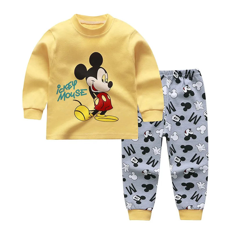 Pyjama Enfant Disney Mickey - Ensemble Coton 2 Pièces Garçon Fille