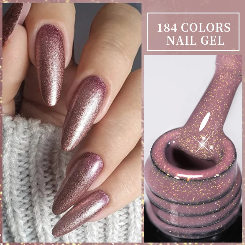 Gel Extension Ongles Paillettes LILYCUTE 15ml - Vernis Semi-Permanent UV Construction Nail Art