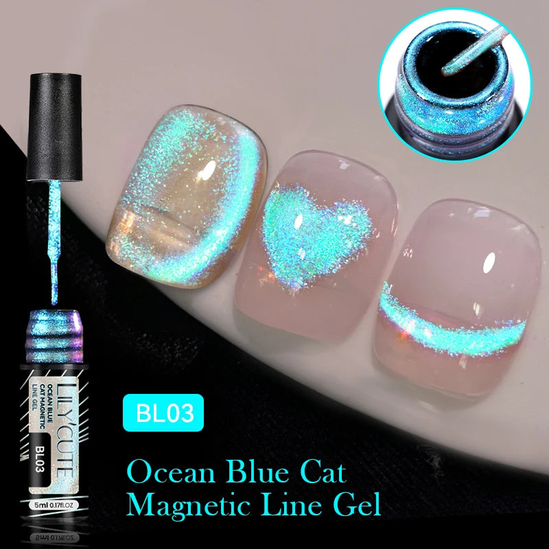 Vernis Gel Magnétique 9D Cat Eye 7ml - Effet Irisé
