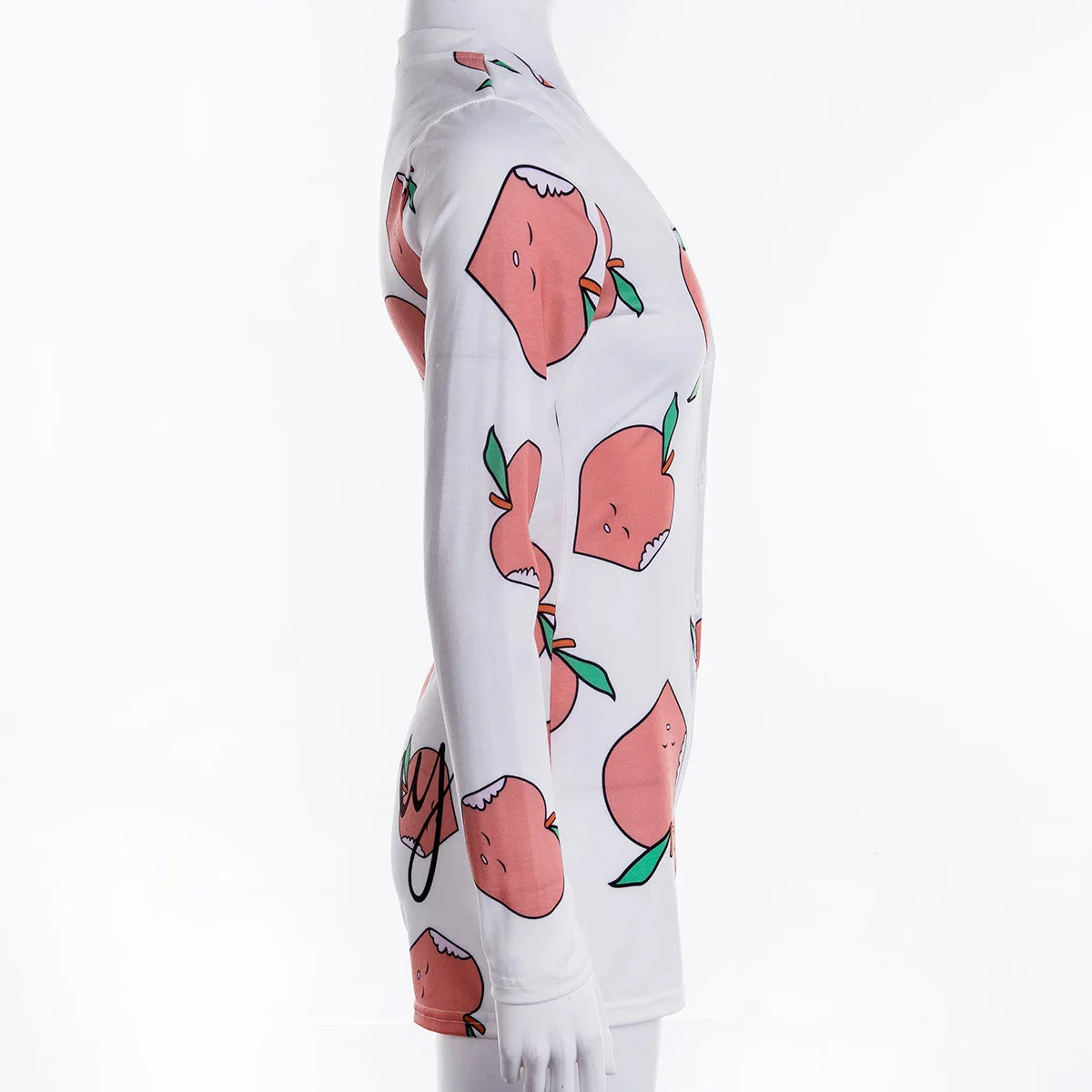 Combi-Short Casual Femme Manches Longues - Col V Boutons Bodycon Loungewear